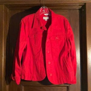 Talbots Red Denim Jacket